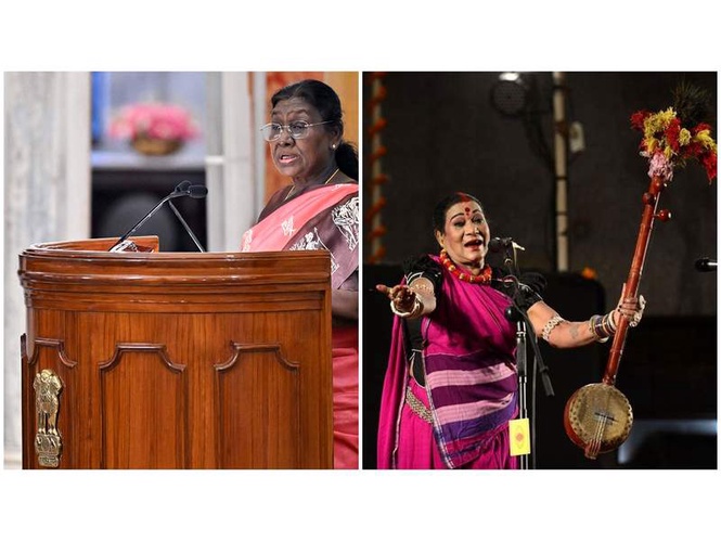 Image from: President Murmu pays tribute to Pandavani legend Teejan Bai, calls her death 'extremely heartbreaking'