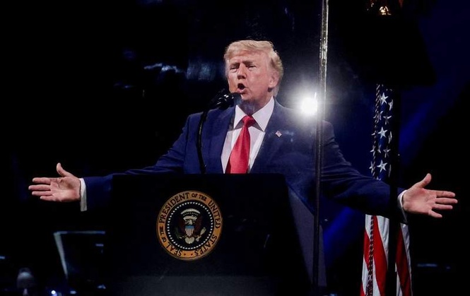 Image from: Donald Trump pokes fun at British surrender and rings in 'golden age of America' on Independence Day