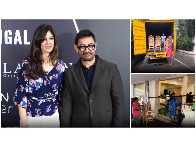 Image from: Aamir Khan-Gauri Spratt wedding: Preparations in full swing at actor's residence despite heavy Mumbai rains