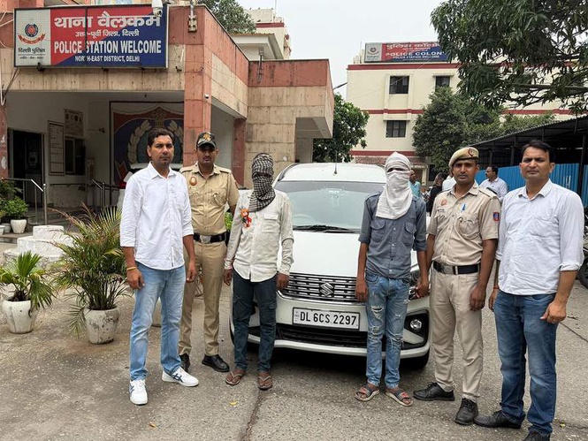 Image from: Stolen car, mobile phone recovered in Delhi robbery case; 3 arrested