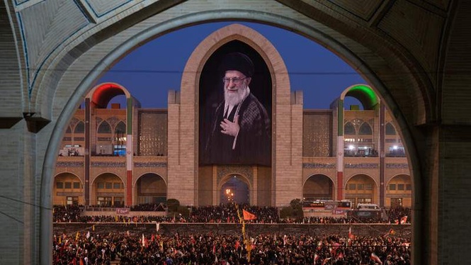 Image from: Hezbollah, Hamas and Houthi officials attend funeral ceremonies for Iran's Khamenei