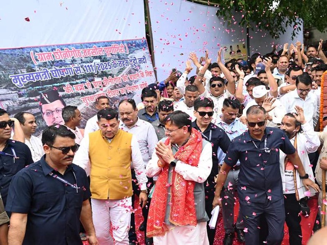 Image from: Uttarakhand CM Dhami lays foundation for flood protection projects worth over Rs 65 crore
