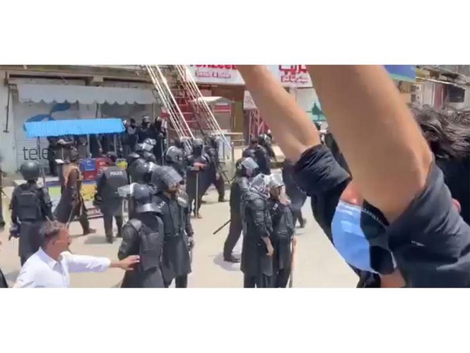 Image from: One killed, multiple injured in Pak Rangers' firing on protesters in PoJK, says Tehreek-e-Insaf