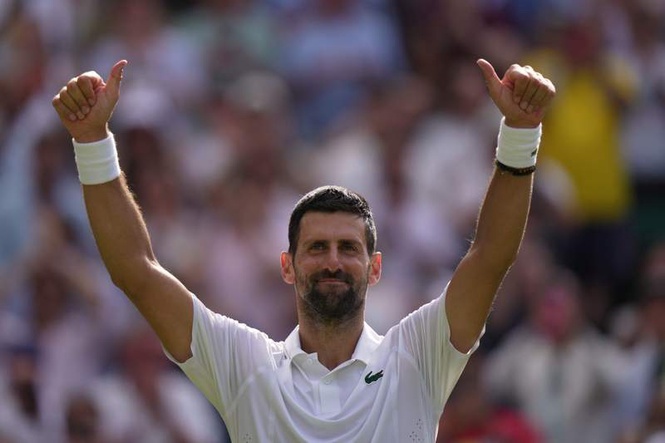 Image from: Djokovic clears Safiullin hurdle and another Wimbledon milestone to make quarter-finals