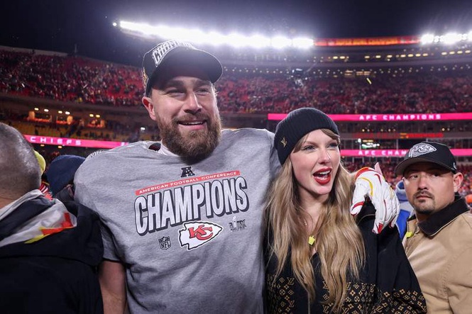 Image from: Taylor Swift & Travis Kelce made MSG ‘devoid of any notion’ of Knicks basketball, guest reveals