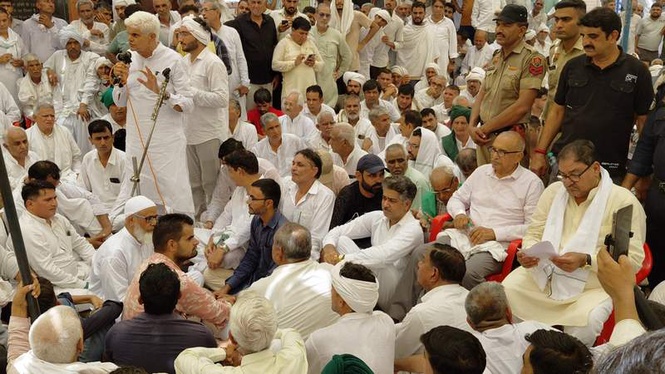 Image from: Abhay backs Chanot protest, demands Bhakra pipeline link