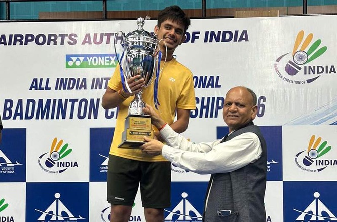 Image from: Ludhiana shuttler Lakshay bags two gold medals