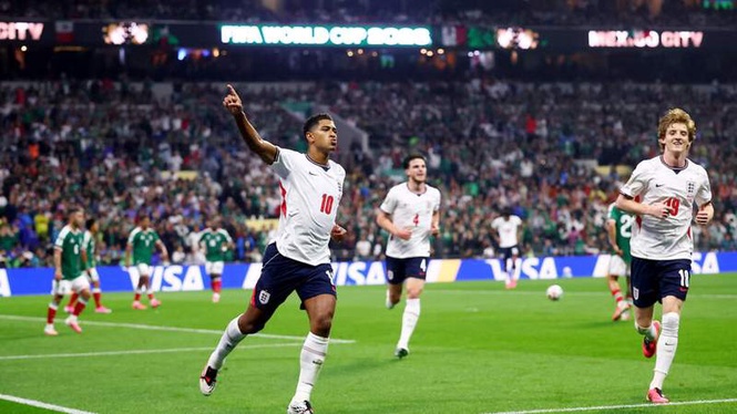 Image from: Ten-man England survive Mexico comeback to knock out World Cup co-hosts in Azteca epic