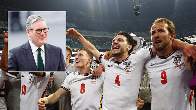 Image from: Sir Keir Starmer celebrates 'one of the greatest England matches' as Three Lions beat Mexico 3-2