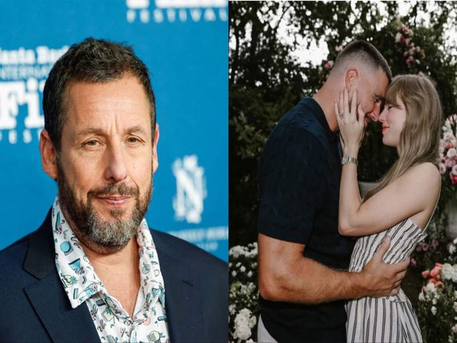 Image from: Adam Sandler gave this 'heartfelt' marriage advice to Taylor Swift and Travis Kelce