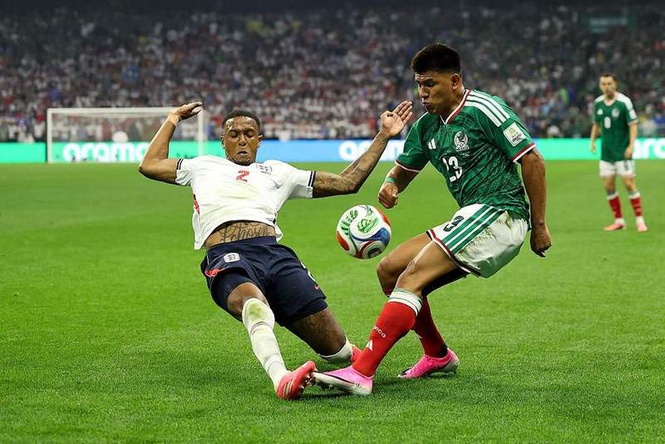 Image from: Ezri Konsa says England's performance was a 'brotherhood' as Three Lions beat Mexico 3-2