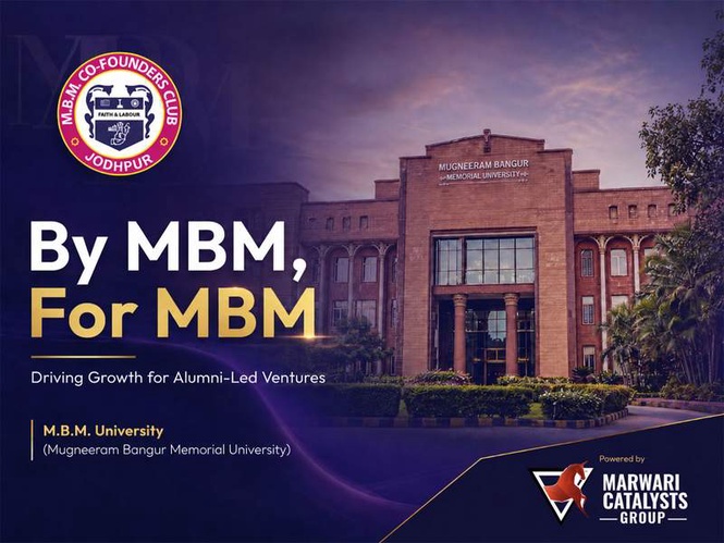 Image from: MBM Co-founders Club by Marwari Catalysts Group Selects First Three Startups, Next Batch to Open Soon