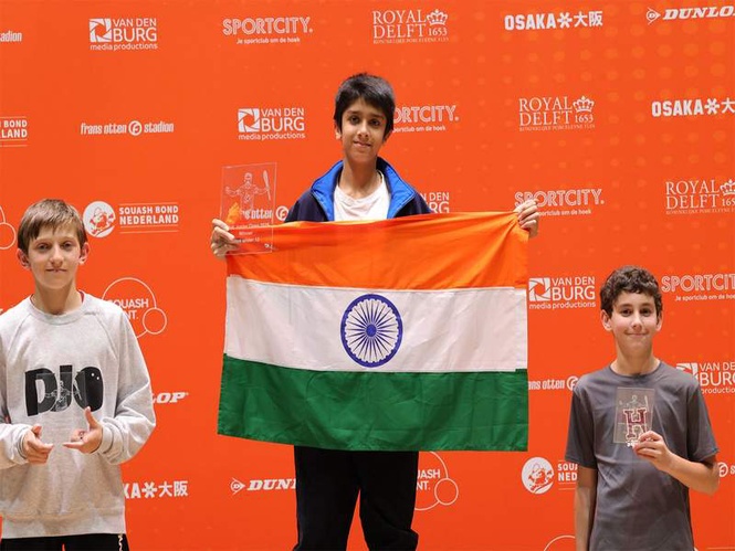 Image from: Indian squash prodigy Amarya Bajaj clinches Dutch Junior Open U-13 title