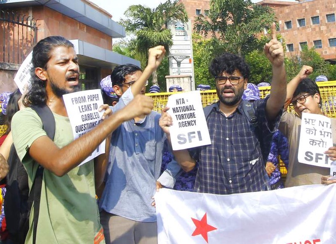 Image from: SFI alleges police crackdown at stir, demands scrapping of NTA