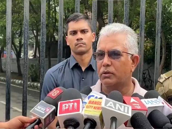 Image from: "Staging drama on the streets": Dilip Ghosh slams Mamata over Baruipur candlelight march against minor's alleged rape-murder