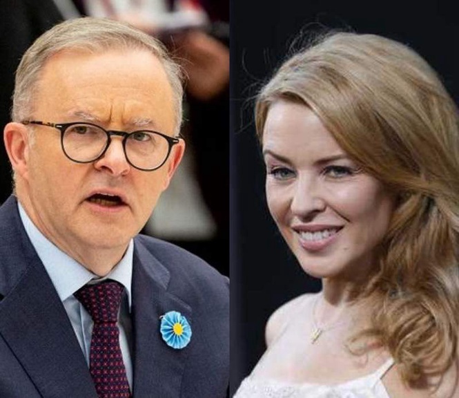 Image from: ‘Shag, marry, date’: Australia PM Albanese apologises after crude Kylie Minogue remarks spark backlash