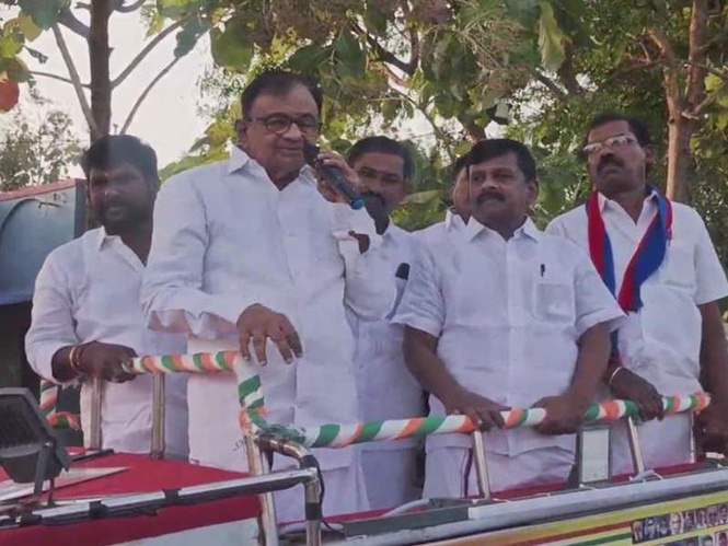 Image from: "Governance is not cinema, there are no retakes": P Chidambaram slams TVK chief Vijay's political debut