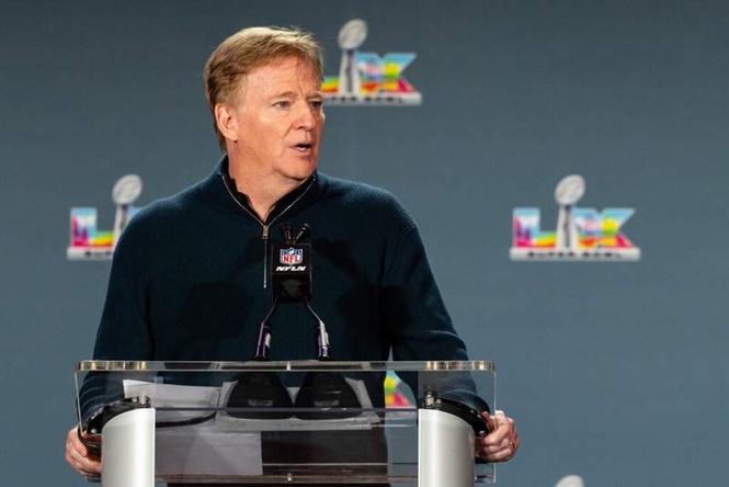 Image from: How Roger Goodell reacted to 49ers head coach questioning playing NFL games in Australia