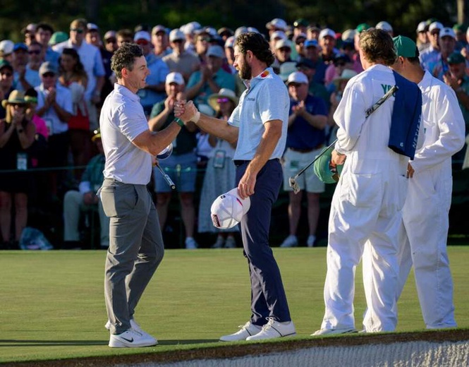 Image from: Cameron Young predicts if The Masters patrons will cheer louder for him or Rory McIlroy on the final day