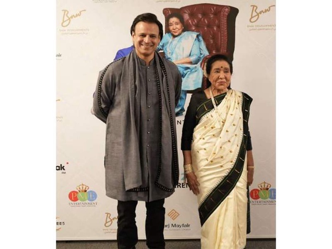 Image from: Vivek Oberoi recalls timeless magic of Asha Bhosle's songs in emotional post, calls her voice "eternal melody"