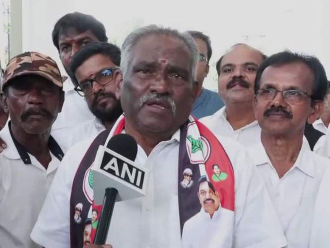 Image from: AIADMK MLA Amman Arjunan alleges electoral malpractice in Coimbatore South, says voters kept in makeshift "pattis"
