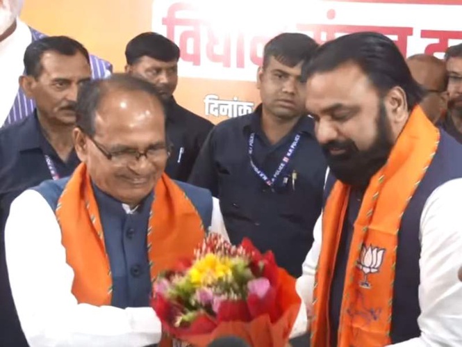 Image from: Emotional and historic moment: Shivraj Singh Chauhan on Samrat Chaudhary elected as Leader of BJP Legislative Party in Bihar