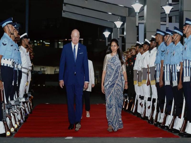 Image from: Austrian Federal Chancellor arrives in India to boost 'Enhanced India-Austria partnership'