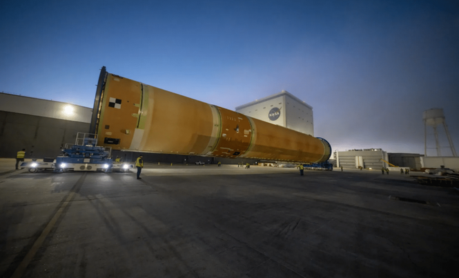 Image from: NASA Invites Media to Witness Artemis III Rocket Stage Rollout for Historic Mission
