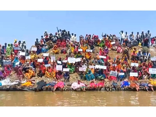Image from: Madhya Pradesh: Tribals in Chhatarpur continues protest against Ken-Betwa Link Project