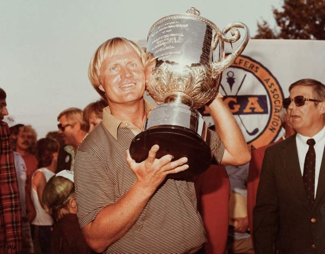 Image from: Jack Nicklaus makes point about Tiger Woods as he explains why majors were easier to win than PGA Tour events