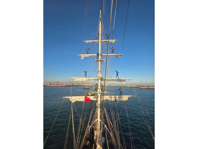 Image from: INS Sudarshini makes port call at Casablanca; visit to further strengthen diplomatic ties between India and Morocco