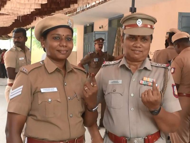 Image from: Tamil Nadu polls: Postal voting begins for election duty personnel in Tiruchirappalli