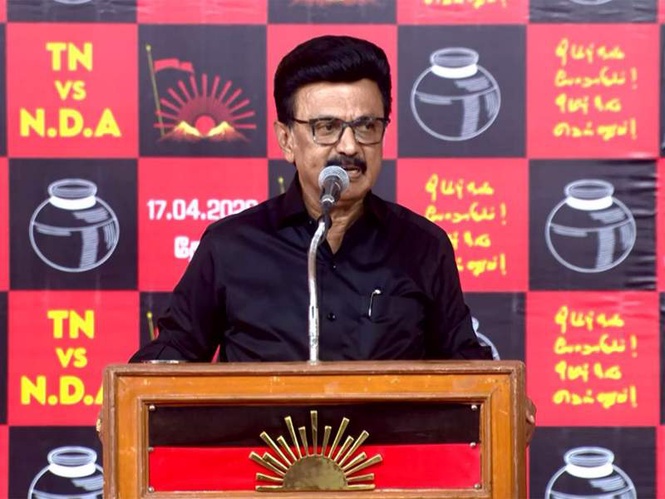 Image from: "This victory is just a trailer:" MK Stalin after 131st Amendment Bill failed to pass Lok Sabha