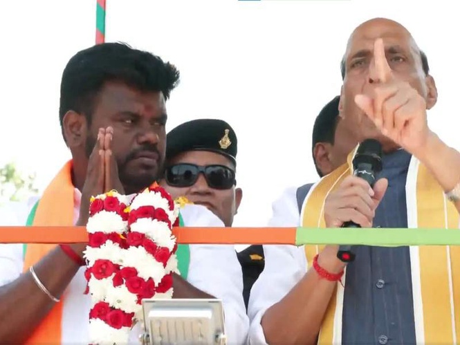 Image from: "DMK not implementing order, tried to suppress it": Rajnath Singh slams Stalin govt over Thiruparankundram Deepam case