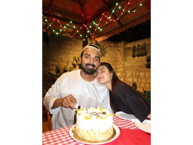 Image from: KL Rahul's intimate birthday celebrations with Athiya Shetty