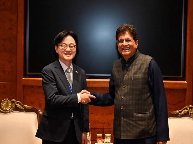 Image from: Piyush Goyal, South Korea minister discuss partnership to create more balanced trade relationship, investment by Korean companies