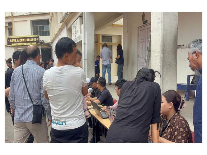 Image from: Polling underway for Aizawl Municipal Corporation