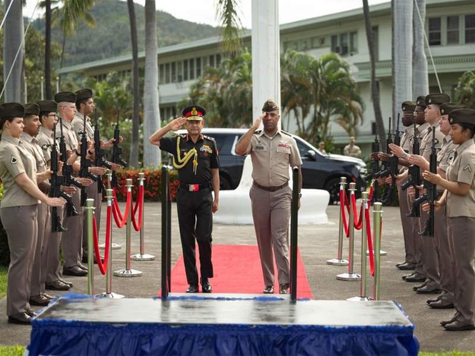 Image from: India-US defence ties deepen as COAS General Upendra Dwivedi visits Hawaii