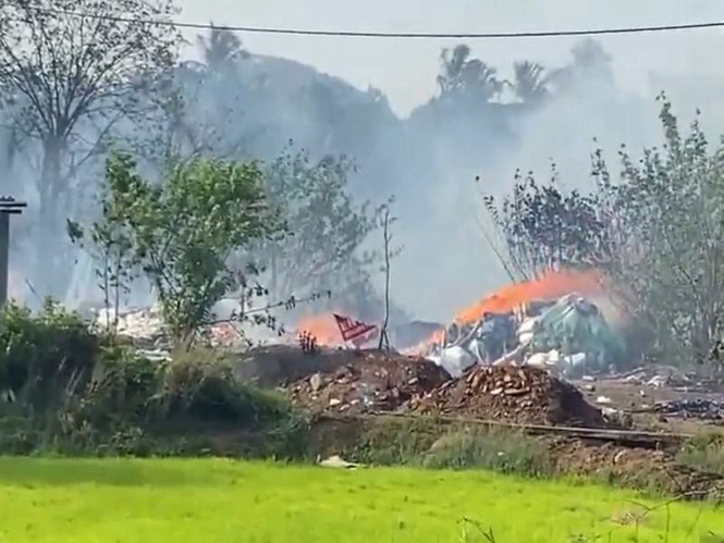 Image from: Kerala: 13 killed, several wounded in massive fire at fireworks storage unit in Thrissur