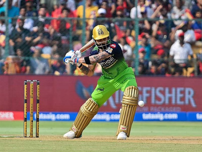 Image from: Virat Kohli brings out array of shots in nets ahead of RCB-GT clash