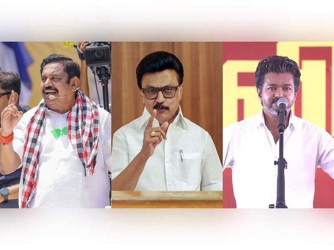 Image from: Tamil Nadu polls: Power test for DMK, revival push for AIADMK, debut challenge for TVK