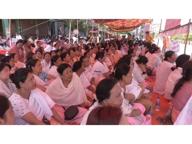 Image from: Manipur: Sit-in protest organised in Imphal over violence incidents; demands justice