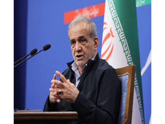 Image from: Iranian President Pezeshkian slams US over 'hypocritical' stance amid ceasefire extension