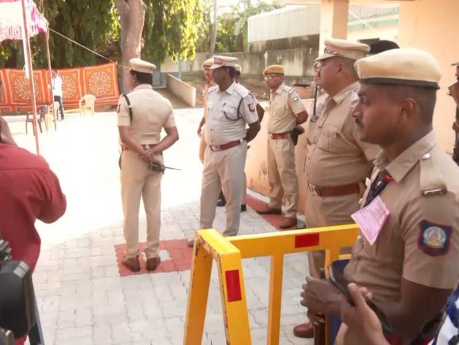 Image from: Around 1.47 lakh of security personnel deployed in Tamil Nadu for polling