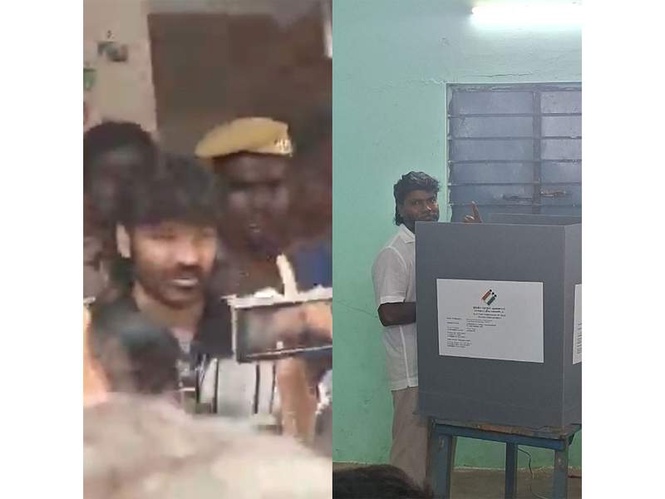 Image from: Tamil Nadu polls: Dhanush, Pa Ranjith cast votes in Chennai
