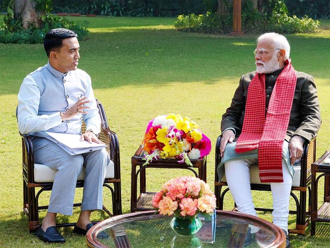 Image from: PM Modi extends birthday greetings to Goa CM Pramod Sawant