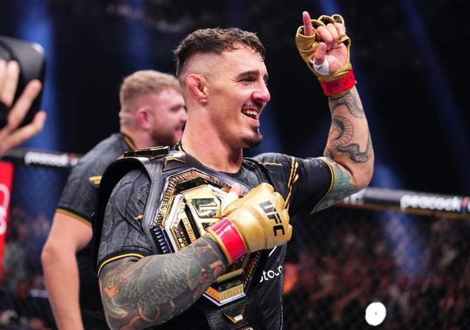 Image from: Tyron Woodley says Gable Steveson will topple Tom Aspinall — UFC clash heats up