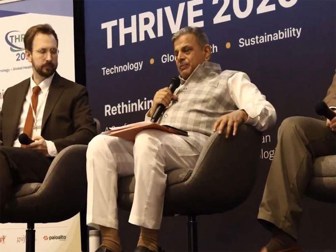 Image from: "We are all part of the same source of energy": RSS's Dattatreya Hosabale at THRIVE 2026 conference