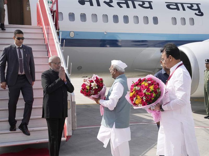 Image from: Vice-President C P Radhakrishnan arrives in Jaipur for Rajasthan University convocation, 23rd Cancer Survivors' Day program
