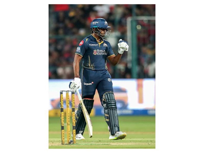 Image from: "He certainly did his part....": Bishop on GT opener Sudharsan's ton against RCB